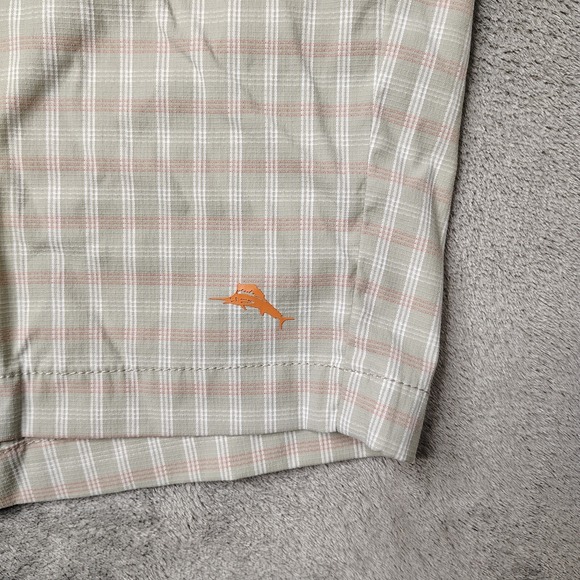 Tommy Bahama Shorts Men's 38 Gray‎ Plaid Golf Nylon Performance Stretch Athletic - Picture 3 of 12
